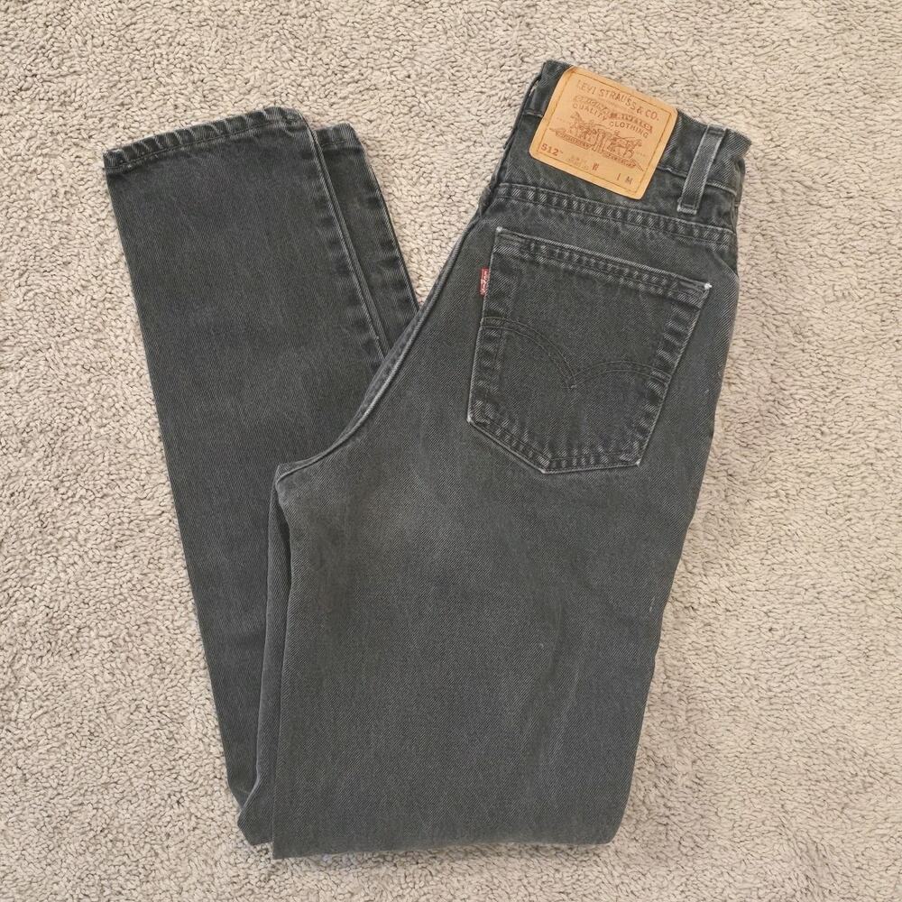 Vintage Levi's 550 Jeans Womens Black Relaxed Fit Tapered Leg USA Made 7 Med
